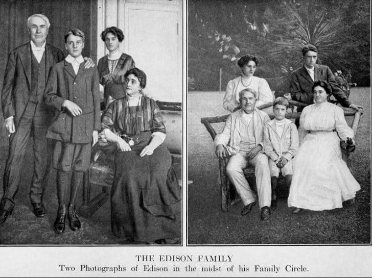 Thomas Edison, Karısı ve Çocuklarıyla