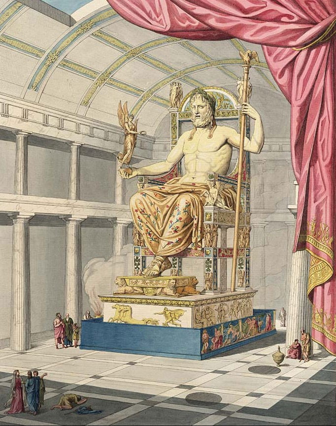 Zeus heykeli illüstrasyonu