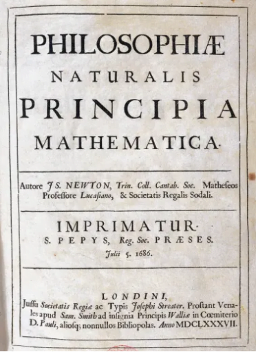 Newton'un ' Philosophiae Naturalis Principia Mathematica ' adlı kitabı