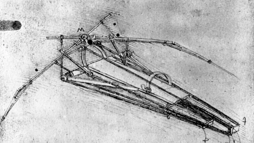 Da Vinci'nin uçan makinesi.