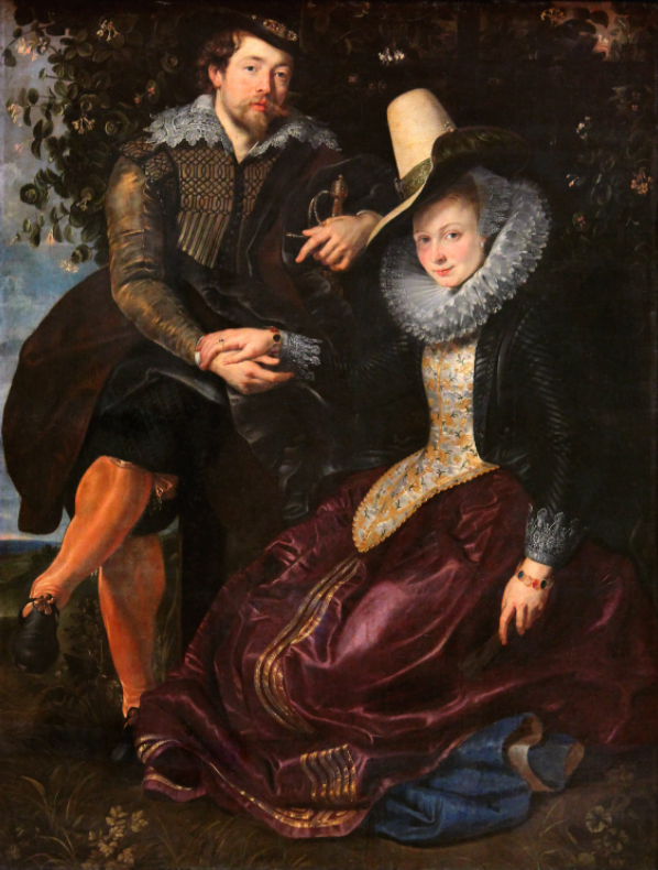 Peter Paul Rubens, Isabella Brandt ile otoportre, panele monte edilmiş tuval üzerine yağlı boya