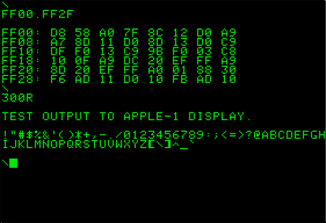 Apple-1 Ekranı