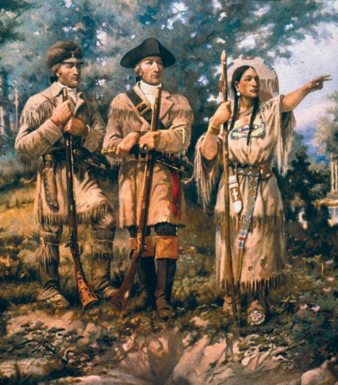 Lewis & Clark with Sacagawea