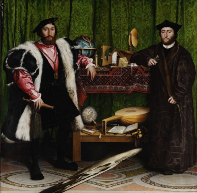 Hans Holbein the Younger Tarafından Çizilen The Ambassadors – Ürkütücü Bi K∂fatası İlüzyonu