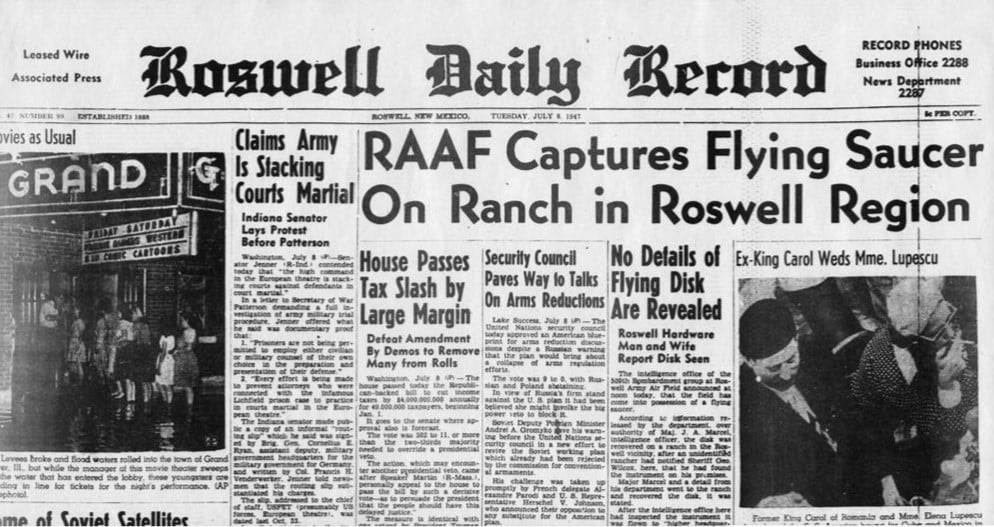 İlk Büyük UFO Vakası: Roswell Kazası Nasıl Uluslararası Bir Habere Dönüştü?