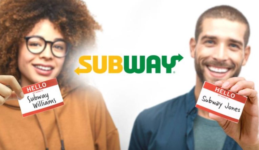 Subway’den Kampanya: İsmini Değiştir, Ömür Boyu Bedava Sandviç Ye!
